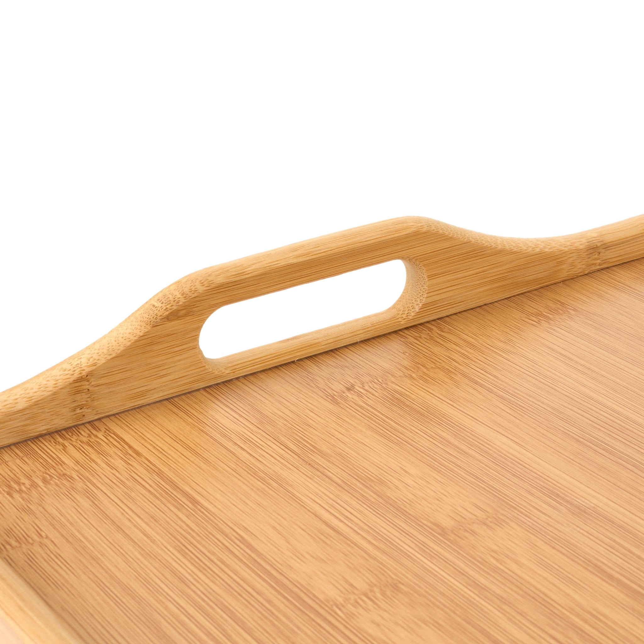 Bamboo Serving Tray With Foldable Legs - 30 x 50cm — only5pounds