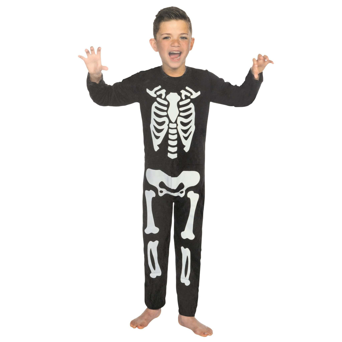 Children's Glow In The Dark Skeleton Halloween Costume - 98/104cm ...